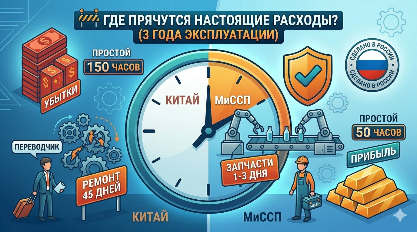 Цена простоя и запчастей