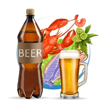 Линия розлива пива и кваса в ПЭТ 2000 бут. в час 0,25 - 2.0 литра