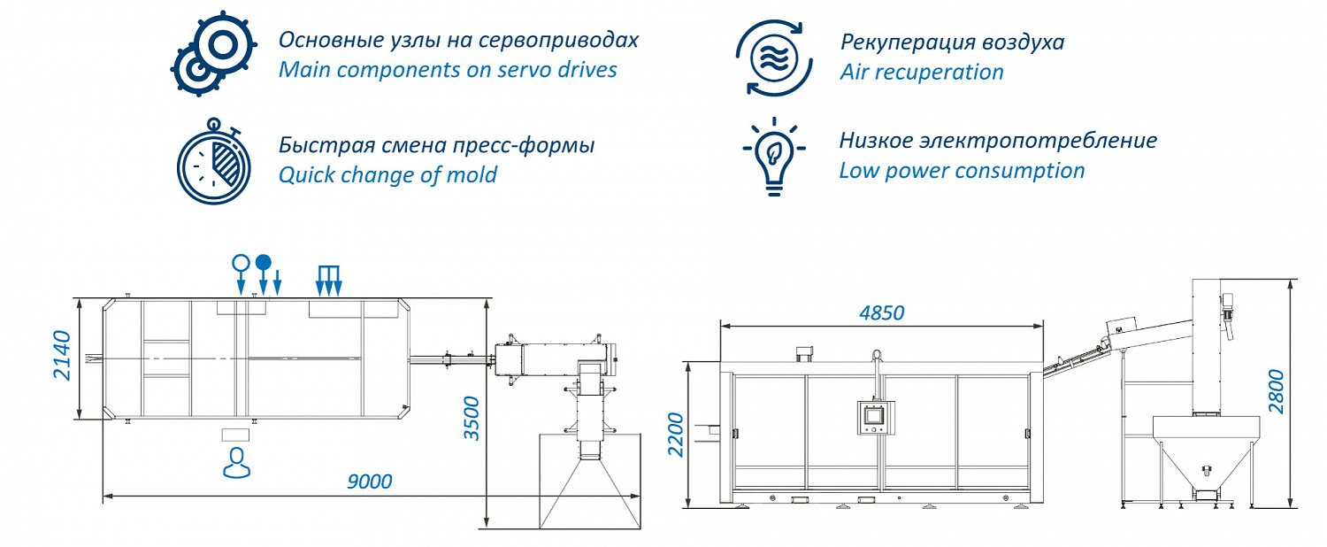 А-8000-5 — Автомат выдува ПЭТ бутылок